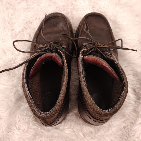 Vintage Dr Martens 12046 Brown Leather Lace Up Moc Ankle Chukka Boots Size 9 M - Picture 7 of 10